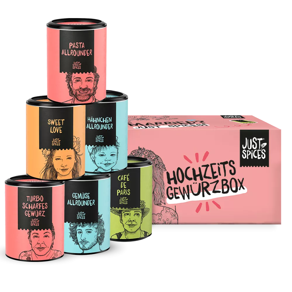 Just Spices - Hochzeits Gewürzbox (6er)