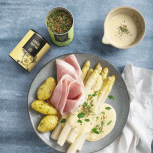 Just Spices - Spargel Topping -  Spargel Topping, Spargel mit Kartoffeln, Schinken und Hollandaise 