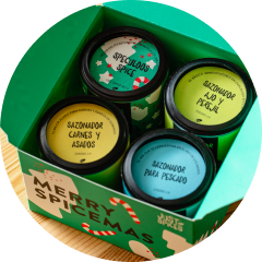 Große Holzbox: 16 Gewürze