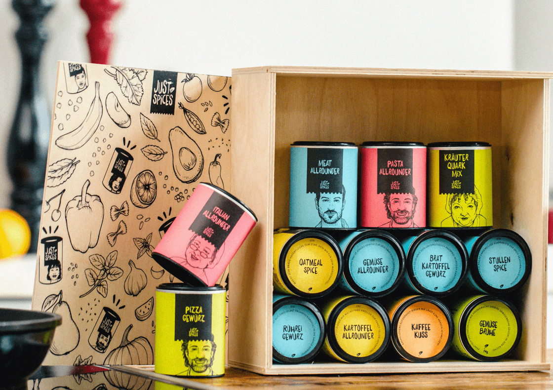 Große Holzbox: 16 Gewürze