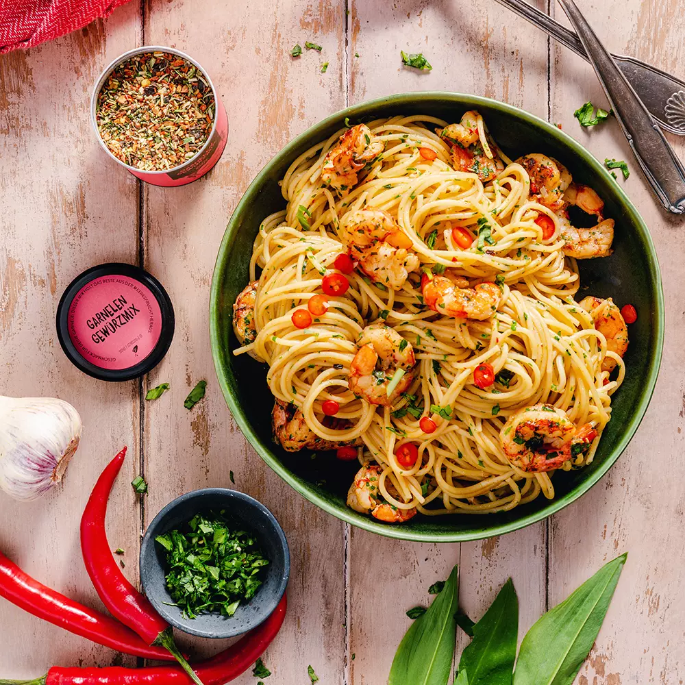 Just Spices - Garnelen Gewürzmix -  - Spaghetti mit Garnelen