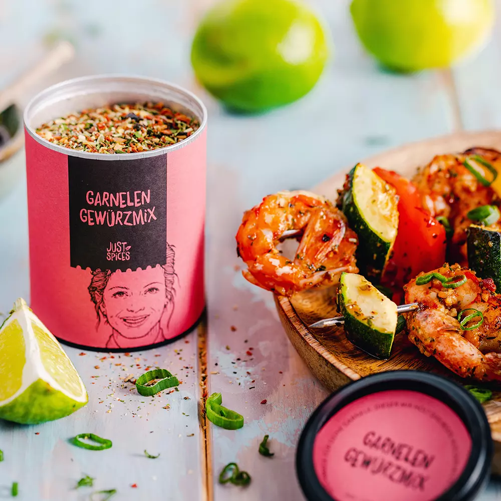 Just Spices - Garnelen Gewürzmix -  - Gegrillte Garnelen Spieße