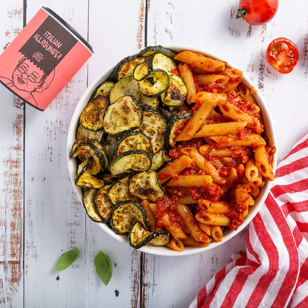 Just Spices - Italienisches Bestseller Set -  - Penne Arrabbiata mit Zucchini