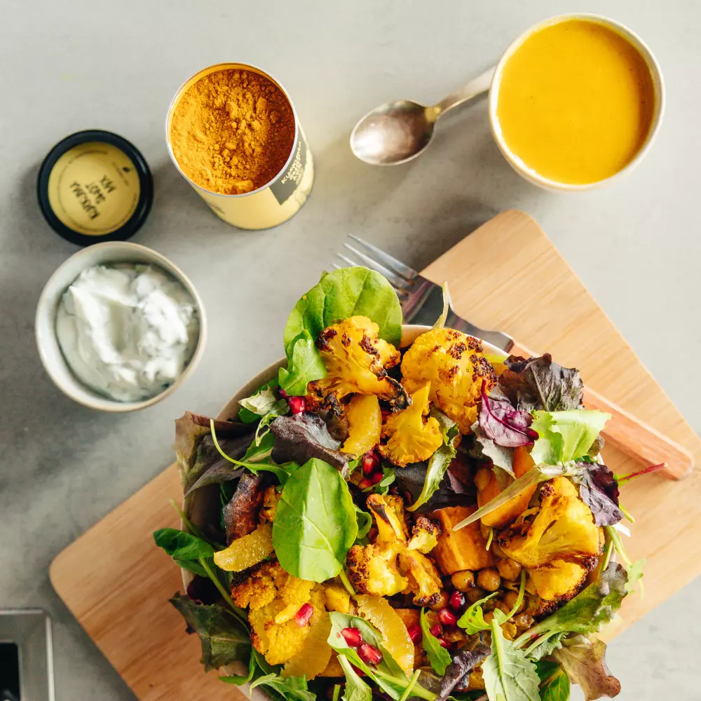 Just Spices - Kurkumashot Mix -  Salat Bowl mit Kurkuma 