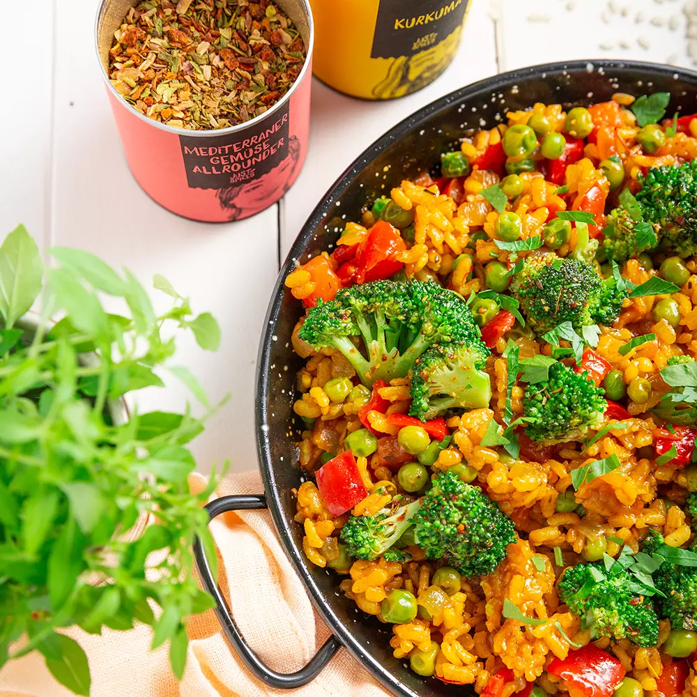 Just Spices - Mediterraner Gemüse Allrounder -  Gemüse Paella, Mediterrane Gewürzmischung