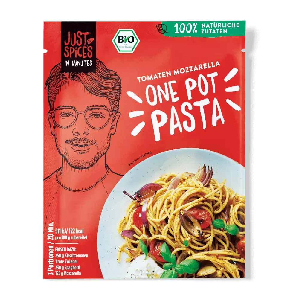 Just Spices - Bio Tomaten Mozzarella One Pot Pasta
