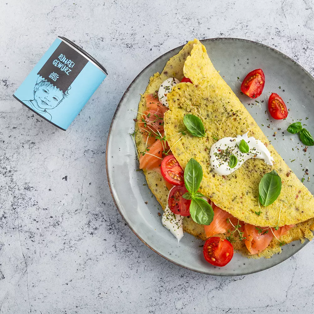 Just Spices - Leichte Küche Gewürzset -  - Omelette mit Lachs