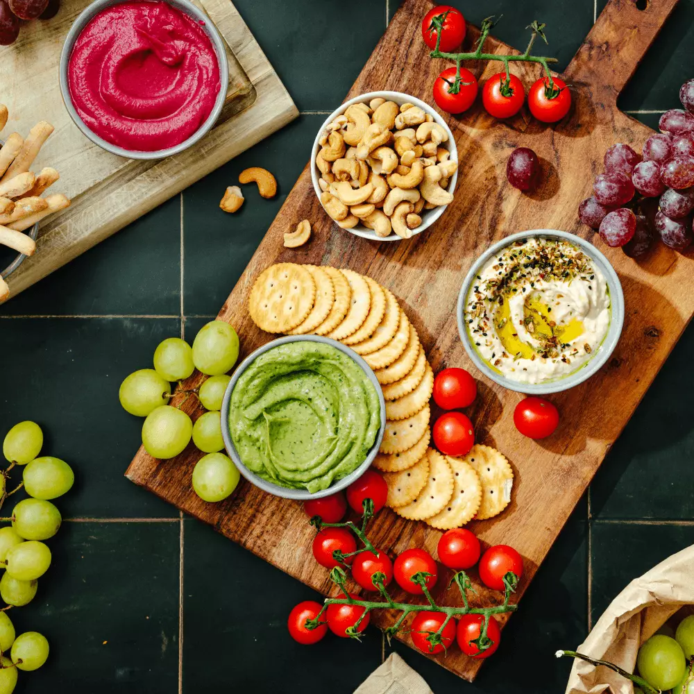 Just Spices - Knoblauch Petersilien Mix -  Snack Platte mit Dip 